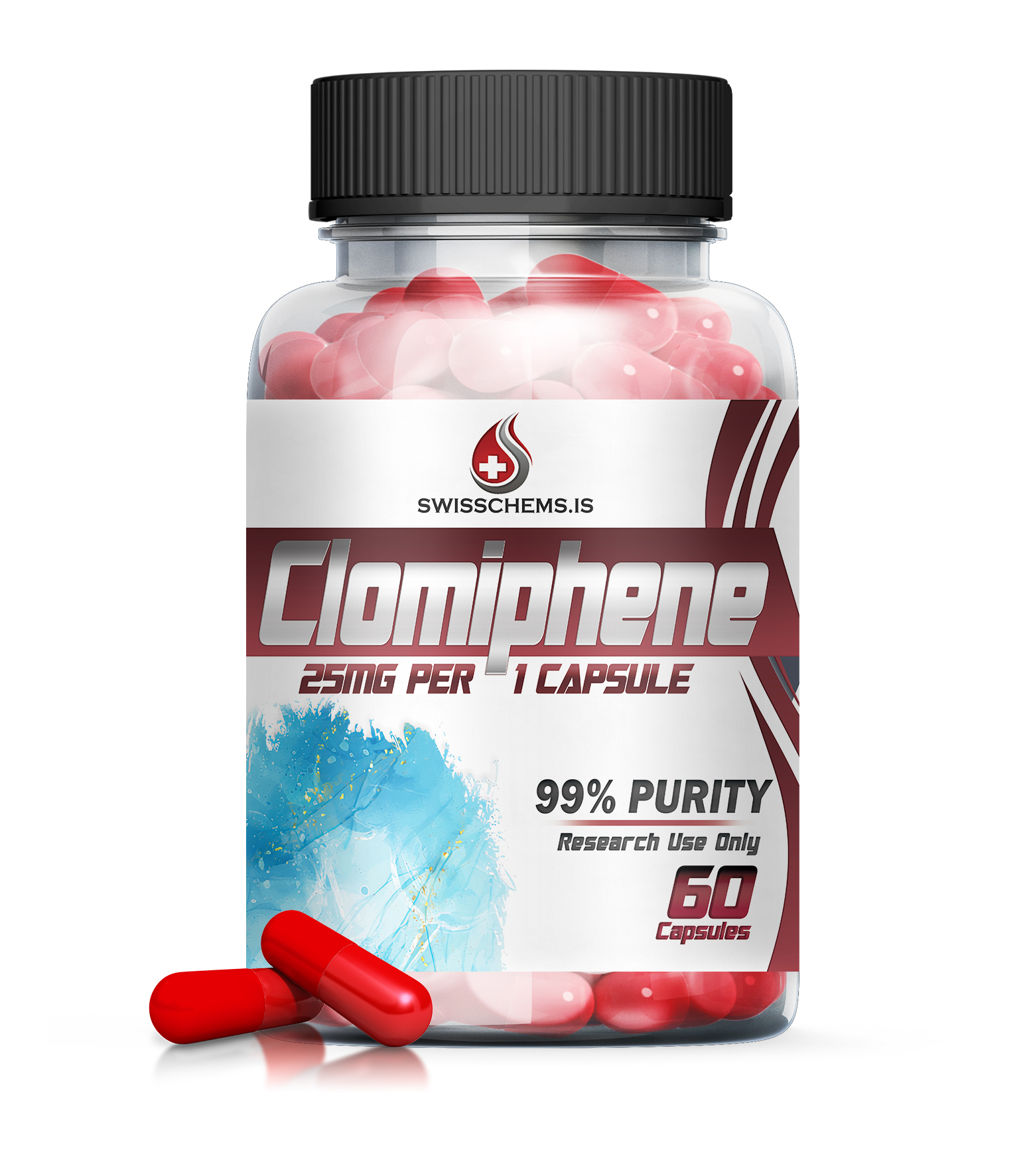 SwissChems Clomiphene Research Compound 1500mg 25mg per Capsule - Image 5