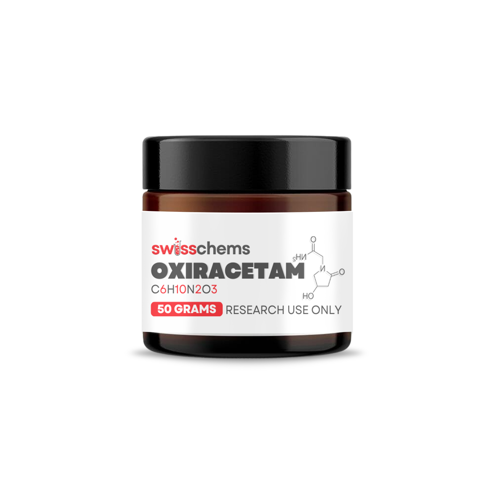 SwissChems Oxiracetam Nootropic Powder 50g Pure Compound
