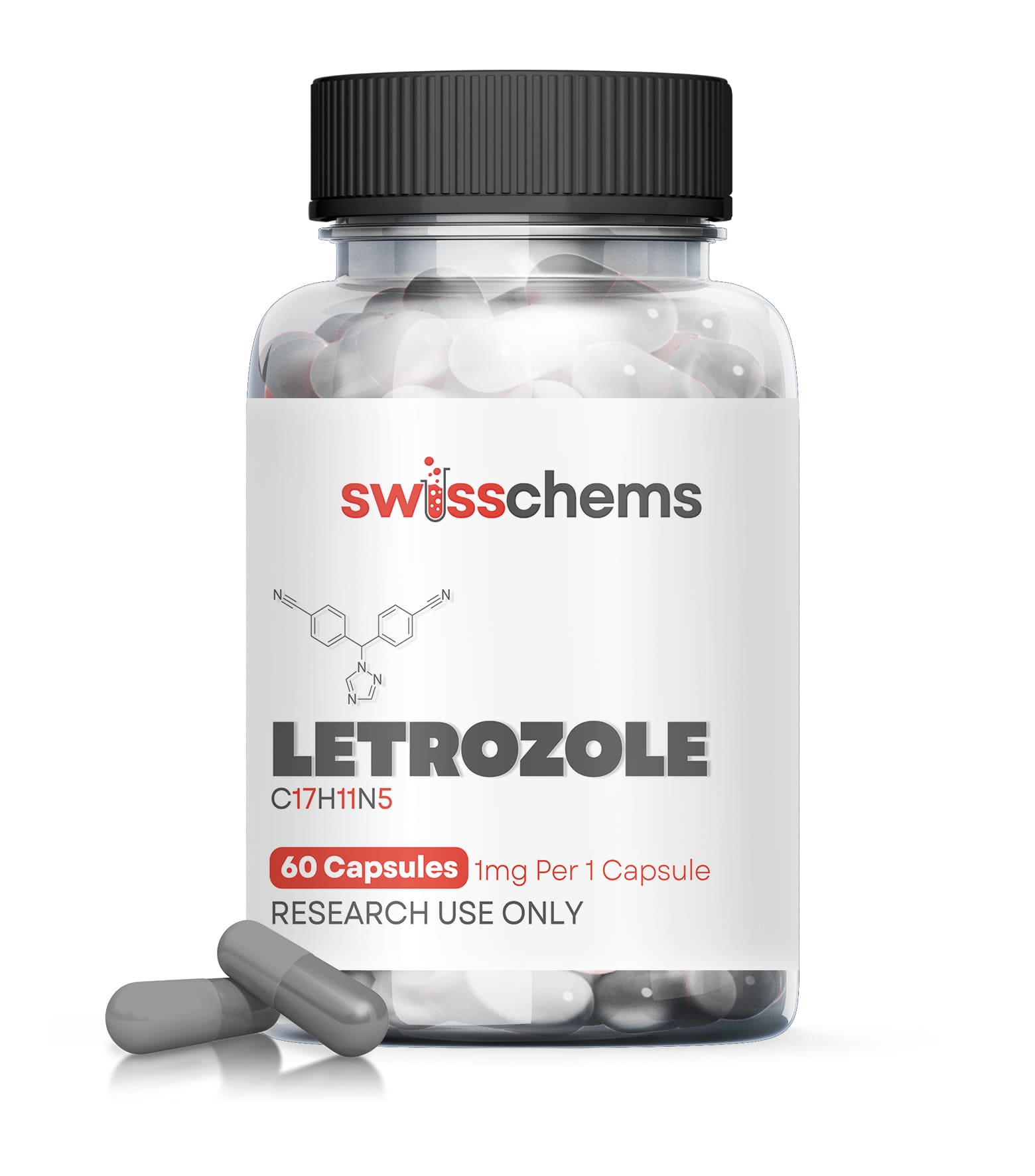 SwissChems Letrozole 1mg Capsules 60 Count Research Compound